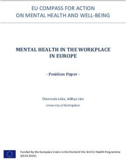 EU COMPASS FOR ACTION ON MENTAL HEALTH AND WELL-BEING - MENTAL HEALTH IN THE WORKPLACE IN EUROPE