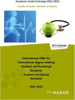 Academic Guide Exchange 2021-2022 - International Offer for International degree seeking students and Exchange Students Autumn and Spring Semester ...