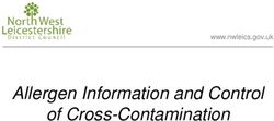 Allergen Information and Control of Cross-Contamination - www.nwleics.gov.uk