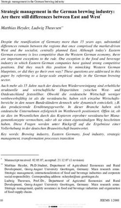 Strategic management in the German brewing industry: Are there still differences between East and West