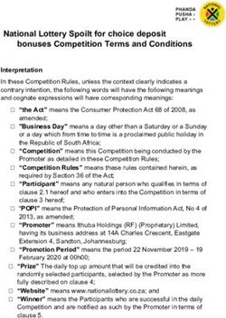 National Lottery Spoilt for choice deposit