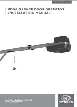 SDO4 GARAGE DOOR OPERATOR INSTALLATION MANUAL - Centurion Systems (Pty) Ltd www.centsys.com - Centurion ...