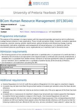 BCom Human Resource Management (07130144) - University of Pretoria