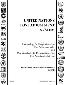 UNITED NATIONS POST ADJUSTMENT SYSTEM - Methodology for Compilation of the Post Adjustment Index and Operational rules for Determination of the ...
