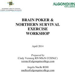 BRAIN POKER & NORTHERN SURVIVAL EXERCISE WORKSHOP - April 2014 Prepared by