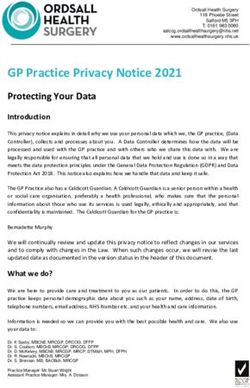 GP Practice Privacy Notice 2021 - Protecting Your Data - Ordsall Health Surgery