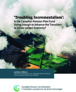 Troubling Incrementalism': Is the Canadian Pension Plan Fund Doing Enough to Advance the Transition to a Low-carbon Economy? - Canada Climate ...