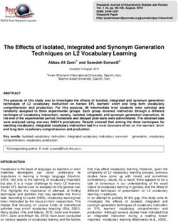 The Effects of Isolated, Integrated and Synonym Generation Techniques on L2 Vocabulary Learning