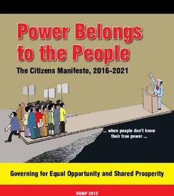 Power Belongs to the People - The Citizens Manifesto, 2016-2021 - Governing for Equal Opportunity and Shared Prosperity - Uganda National NGO Forum