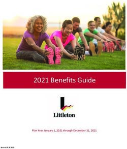 2021 Benefits Guide Plan Year January 1, 2021 through December 31, 2021 - Littleton CO