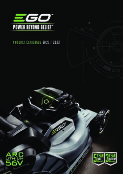 PRODUCT CATALOGUE 2021 / 2022 - EGO