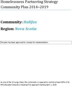 Community: Halifax Region: Nova Scotia - Homelessness Partnering Strategy Community Plan 2014-2019