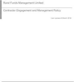 Rural Funds Management Limited Contractor Engagement and Management Policy - Last updated 8 March 2019