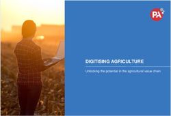 DIGITISING AGRICULTURE - Unlocking the potential in the agricultural value chain - Criticaleye