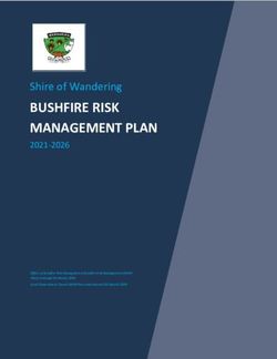BUSHFIRE RISK MANAGEMENT PLAN - Shire of Wandering