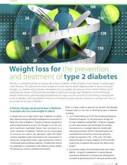 Weight loss for the prevention and treatment of type 2 diabetes