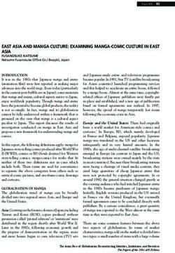 EAST ASIA AND MANGA CULTURE: EXAMINING MANGA-COMIC CULTURE IN EAST ASIA