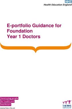E-portfolio Guidance for Foundation Year 1 Doctors