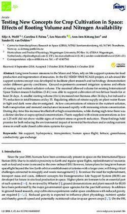 Testing New Concepts for Crop Cultivation in Space: Effects of Rooting Volume and Nitrogen Availability - MDPI