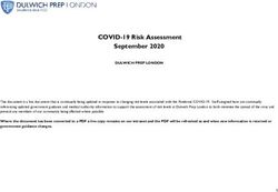 COVID-19 Risk Assessment September 2020 - Dulwich Prep London