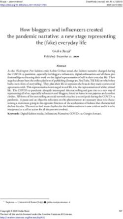 How bloggers and influencers created the pandemic narrative: a new stage representing the (fake) everyday life