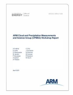 ARM Cloud and Precipitation Measurements and Science Group (CPMSG) Workshop Report - DOE/SC-ARM-21-005