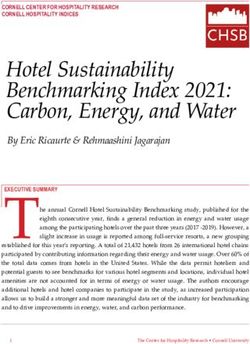 hotel sustainability benchmarking index 2021