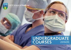 UNDERGRADUATE COURSES 2019/20 - UCD School of Medicine