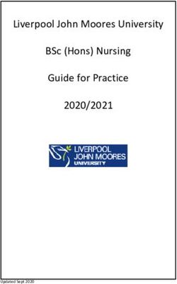 Liverpool John Moores University BSc (Hons) Nursing Guide for Practice 2020/2021 - Liverpool John ...