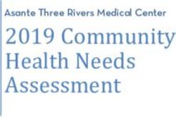2019 Community Health Needs Assessment - Asante Three Rivers Medical Center - ASANTE.org