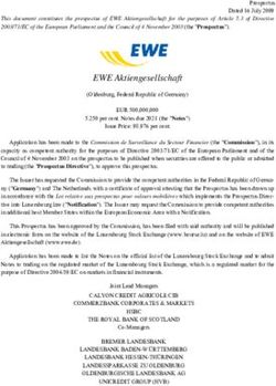 EWE Aktiengesellschaft - Luxembourg Stock Exchange