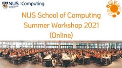 NUS School of Computing Summer Workshop 2021 (Online)