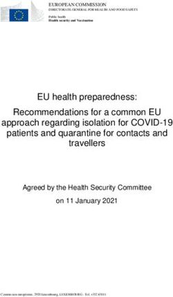 EU health preparedness: Recommendations for a common EU approach regarding isolation for COVID-19 patients and quarantine for contacts and travellers