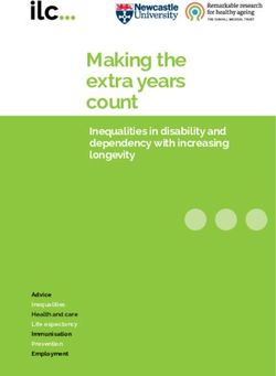Making the extra years count - Inequalities in disability and dependency with increasing longevity - International Longevity Centre