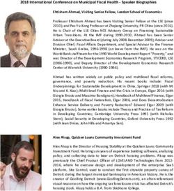 2018 International Conference on Municipal Fiscal Health - Speaker Biographies - Speaker ...