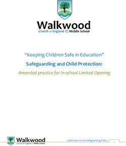 Safeguarding and Child Protection: "Keeping Children Safe in Education" Amended practice for In-school Limited Opening - Walkwood Middle School