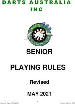 SENIOR PLAYING RULES MAY 2021 - DARTS AUSTRALIA I N C