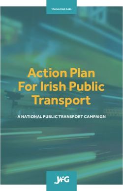 Action Plan For Irish Public Transport - A NATIONAL PUBLIC TRANSPORT CAMPAIGN - Young Fine Gael