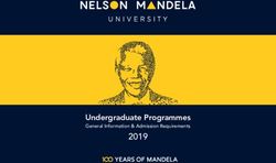 2019 Undergraduate Programmes - General Information & Admission Requirements - Nelson Mandela University