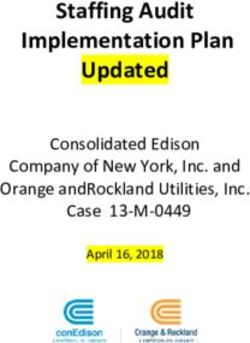 Staffing Audit Implementation Plan Updated - Consolidated Edison Company of New York, Inc. and Orange andRockland Utilities, Inc. Case 13-M-0449 ...