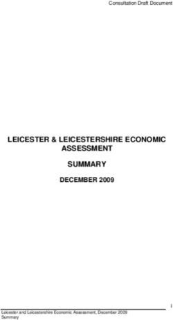 LEICESTER & LEICESTERSHIRE ECONOMIC ASSESSMENT SUMMARY DECEMBER 2009 - Consultation Draft Document