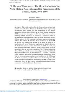 A Matter of Conscience': The Moral Authority of the World Medical Association and the Readmission of the South Africans, 1976-1994