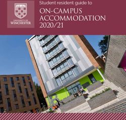ON-CAMPUS ACCOMMODATION - 2020/21 Student resident guide to - University of ...