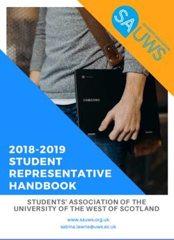 STUDENTS' ASSOCIATION OF THE UNIVERSITY OF THE WEST OF SCOTLAND - SAUWS