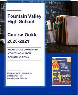 Fountain Valley High School Course Guide 2020 2021 HIGH SCHOOL