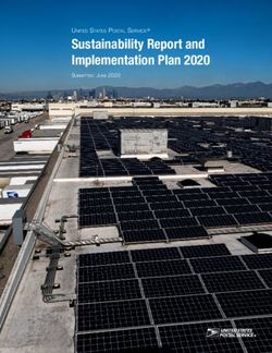 SUSTAINABILITY REPORT AND IMPLEMENTATION PLAN 2020 - UNITED STATES POSTAL SERVICE