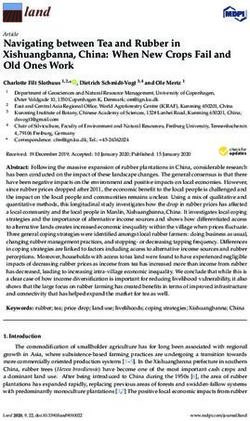 Navigating between Tea and Rubber in Xishuangbanna, China: When New Crops Fail and Old Ones Work - MDPI