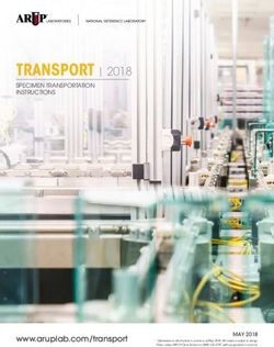 TRANSPORT | 2018 SPECIMEN TRANSPORTATION INSTRUCTIONS - ARUP Laboratories