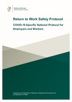 Return to Work Safely Protocol - COVID-19 Specific National Protocol for Employers and Workers - DBEI