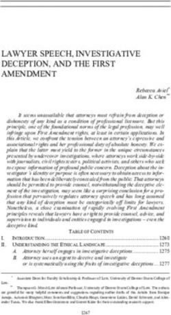 LAWYER SPEECH, INVESTIGATIVE DECEPTION, AND THE FIRST AMENDMENT